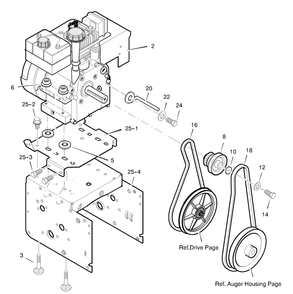 Engine Diagram and Parts List for 629104X89C 2001 Briggs and Stratton Snow Blower